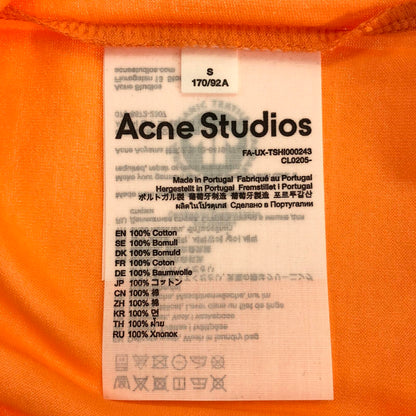 シャツ コットン オレンジ アクネ トップス Acne