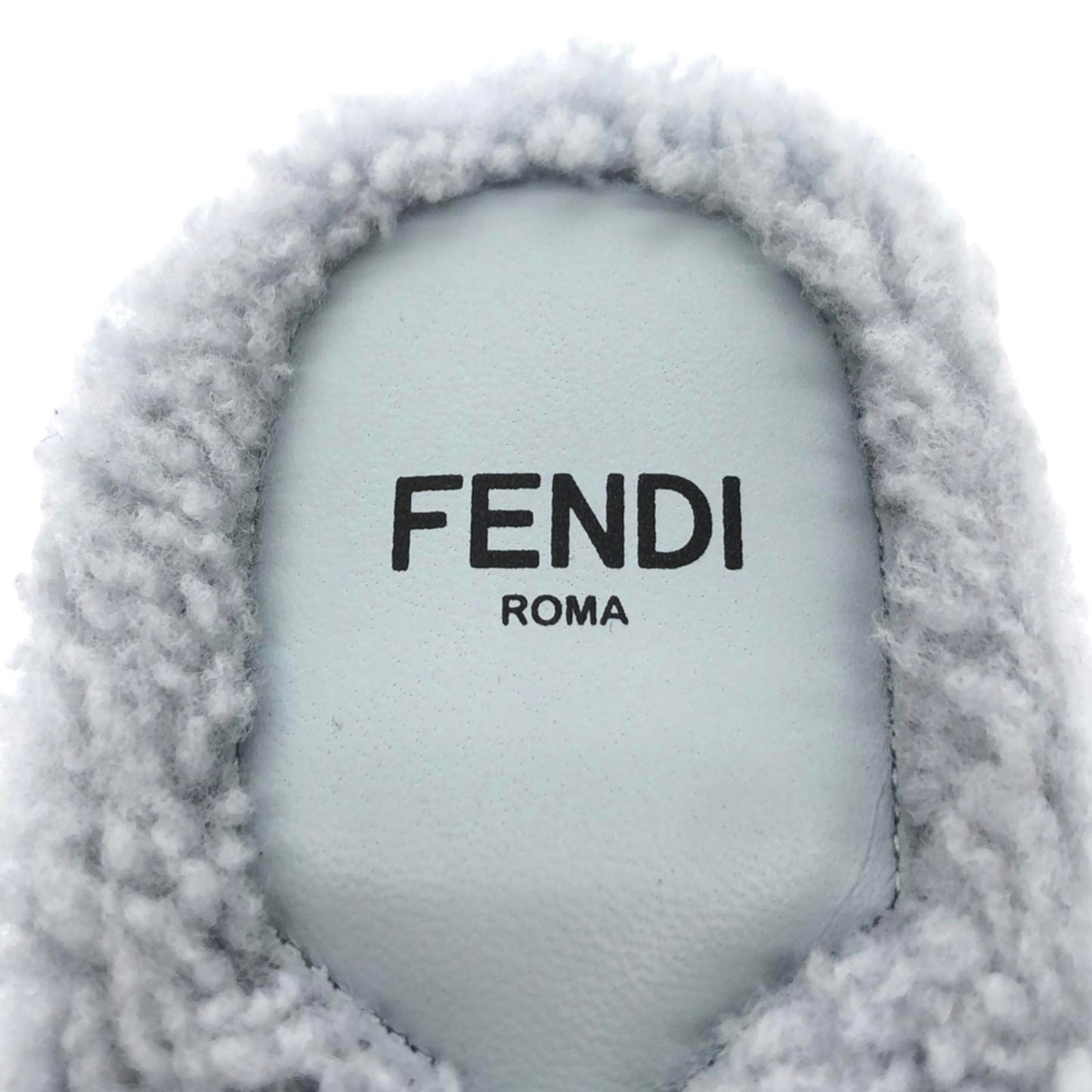 サンダル サンダル ムートン ブルー フェンディ シューズ FENDI