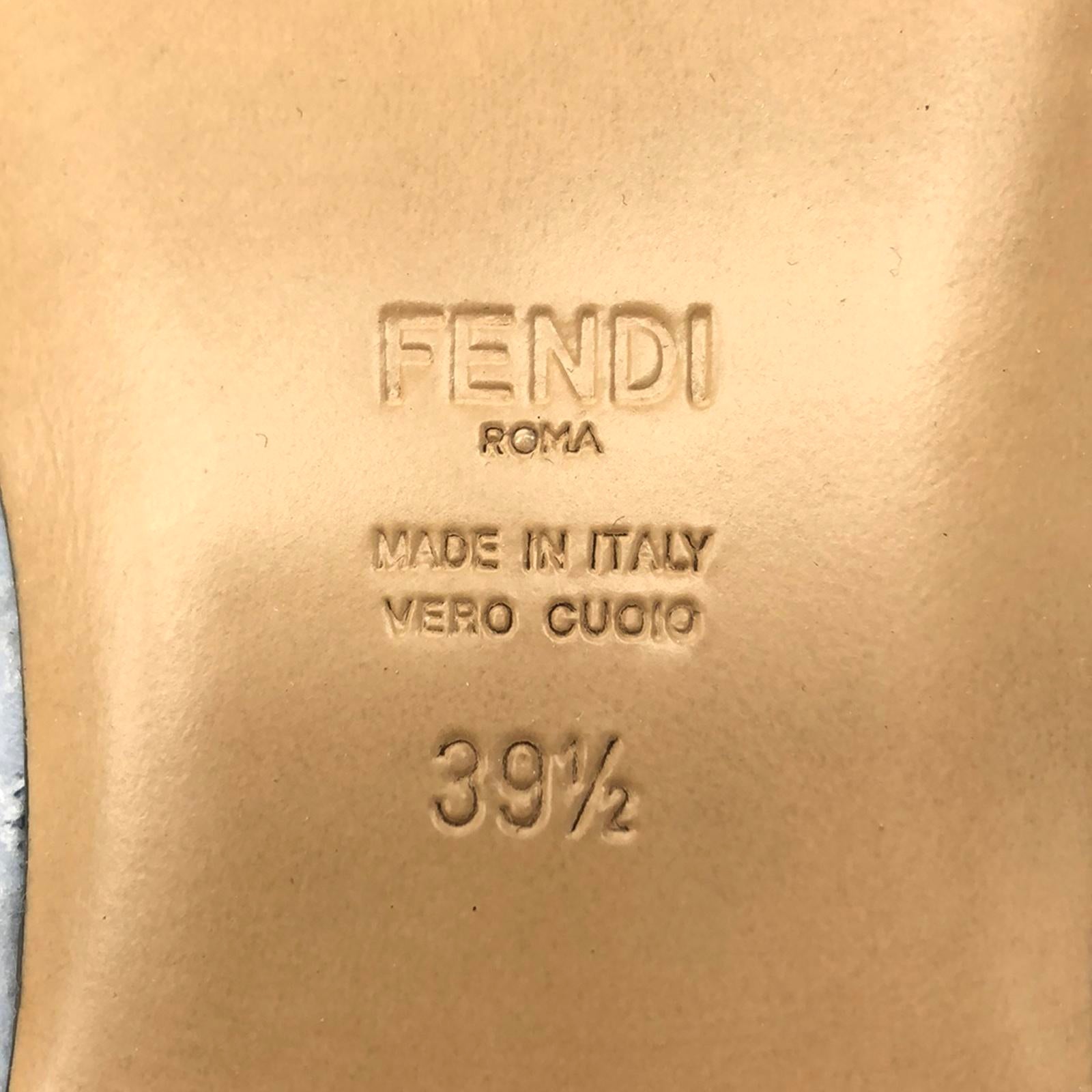 サンダル サンダル ムートン ブルー フェンディ シューズ FENDI