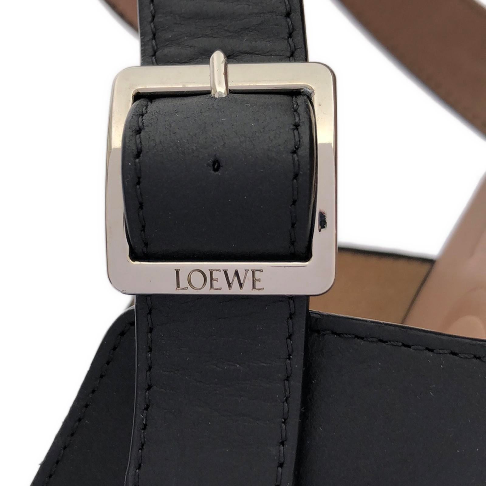 サンダル レザー ブラック ロエベ シューズ LOEWE