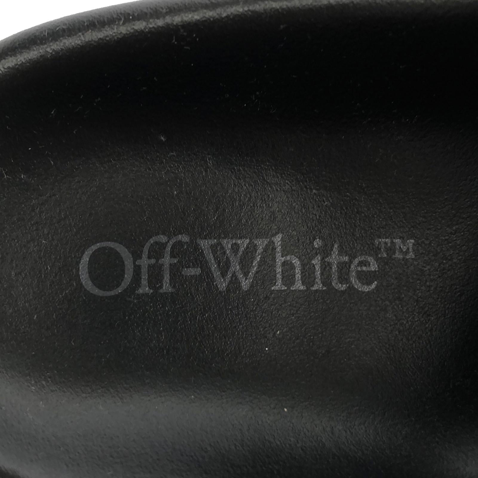 サンダル レザー ブラック オフホワイト シューズ OFF-WHITE