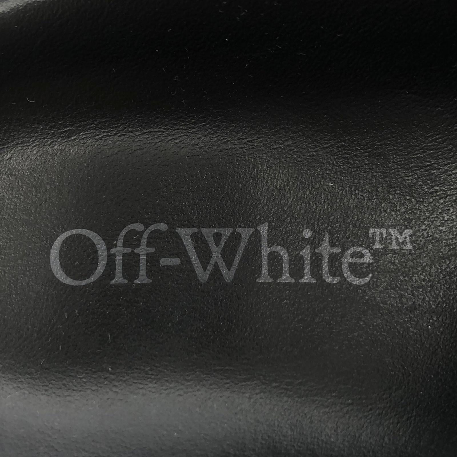 サンダル レザー ブラック オフホワイト シューズ OFF-WHITE