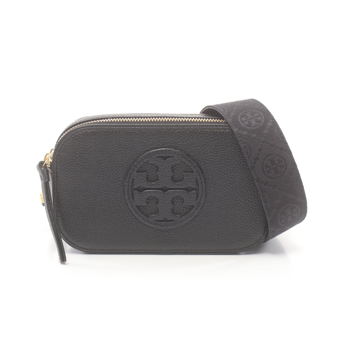 ミラー ミニ ショルダーバッグ レザー ブラック トリーバーチ バッグ TORY BURCH