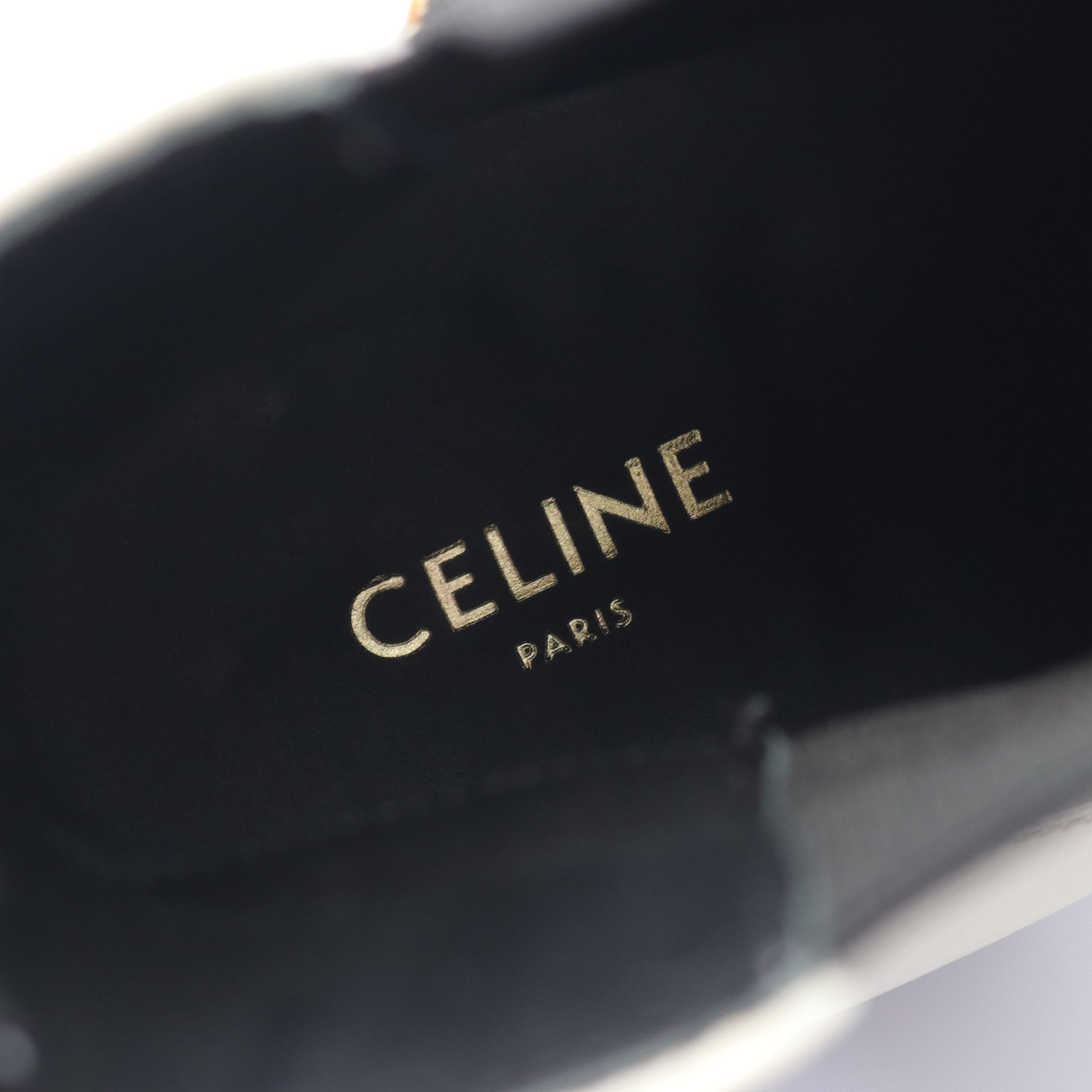 SAINT GERMAIN DES PRES サイドゴアブーツ レザー ホワイト ブラック セリーヌ シューズ CELINE