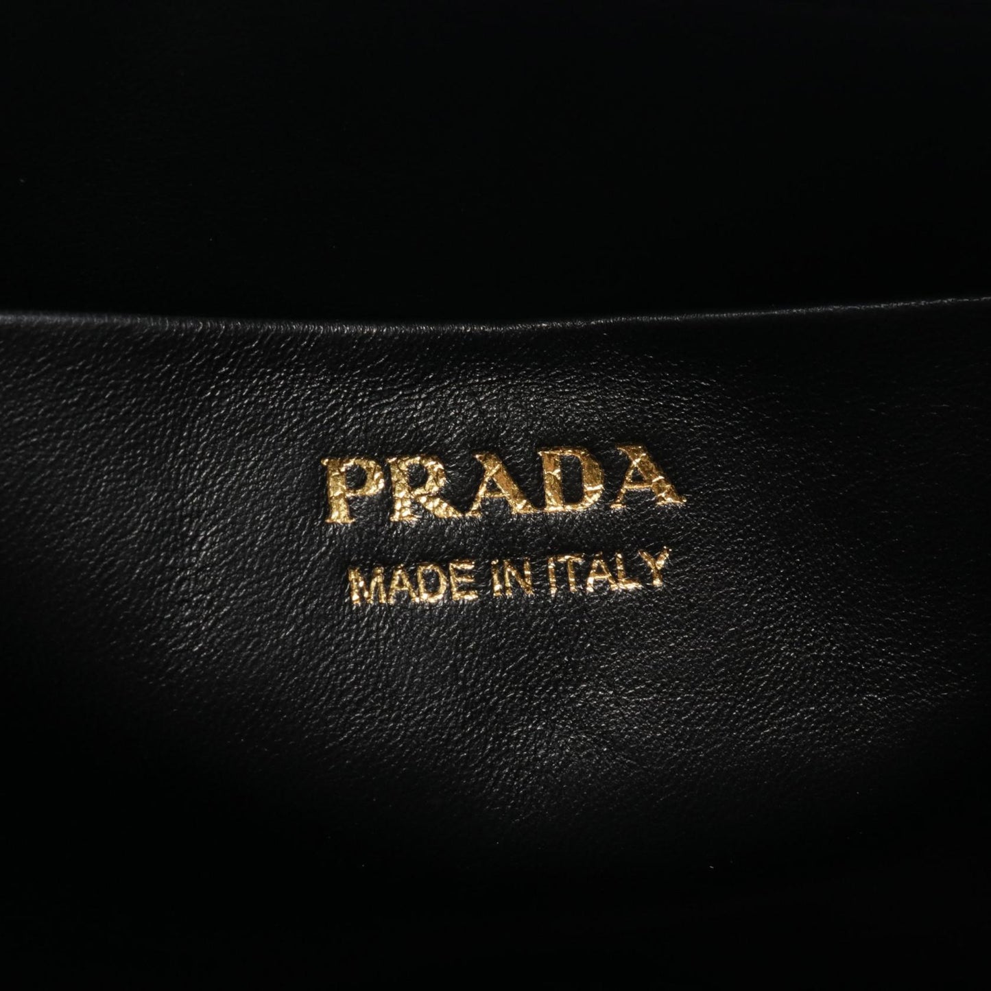 SOFT CALF アーケ ハンドバッグ レザー ブラック プラダ バッグ PRADA