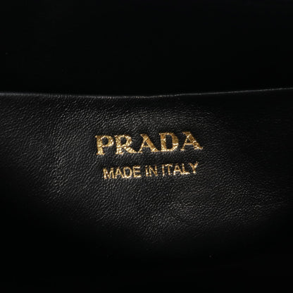 SOFT CALF アーケ ハンドバッグ レザー ブラック プラダ バッグ PRADA