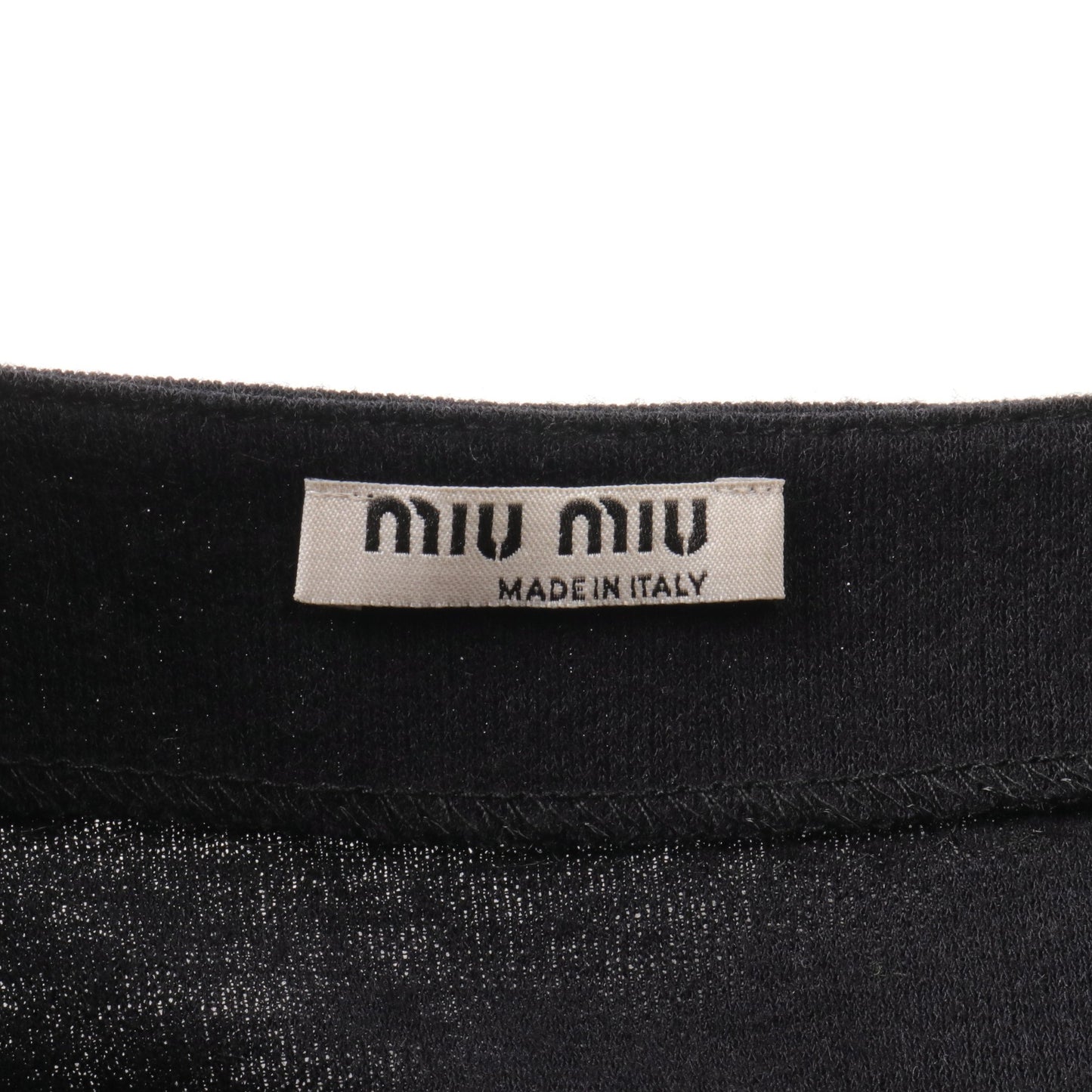 ニットワンピース レーヨン ウール ブラック ミュウミュウ ワンピース miu miu