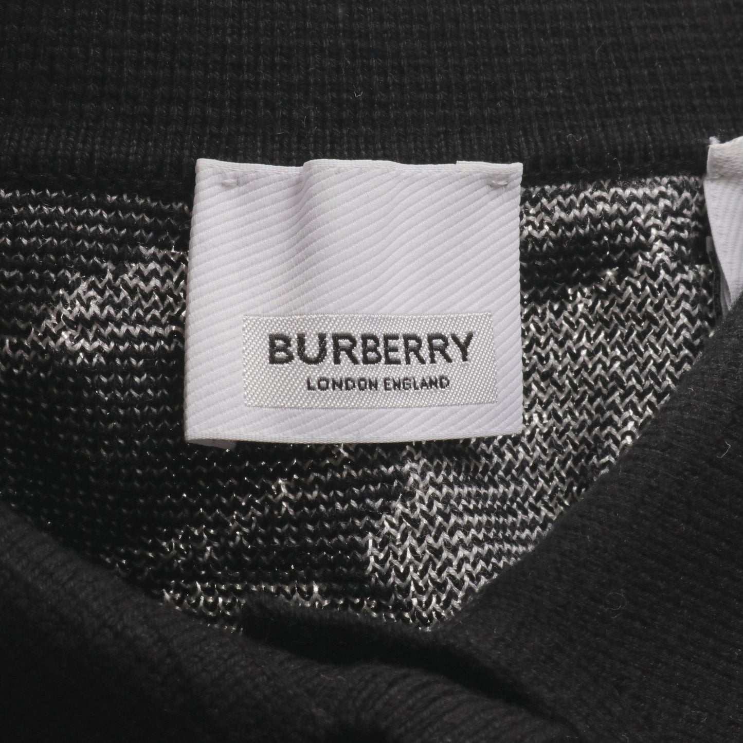 EKD ニット ポロシャツ コットン ブラック ホワイト バーバリー トップス BURBERRY