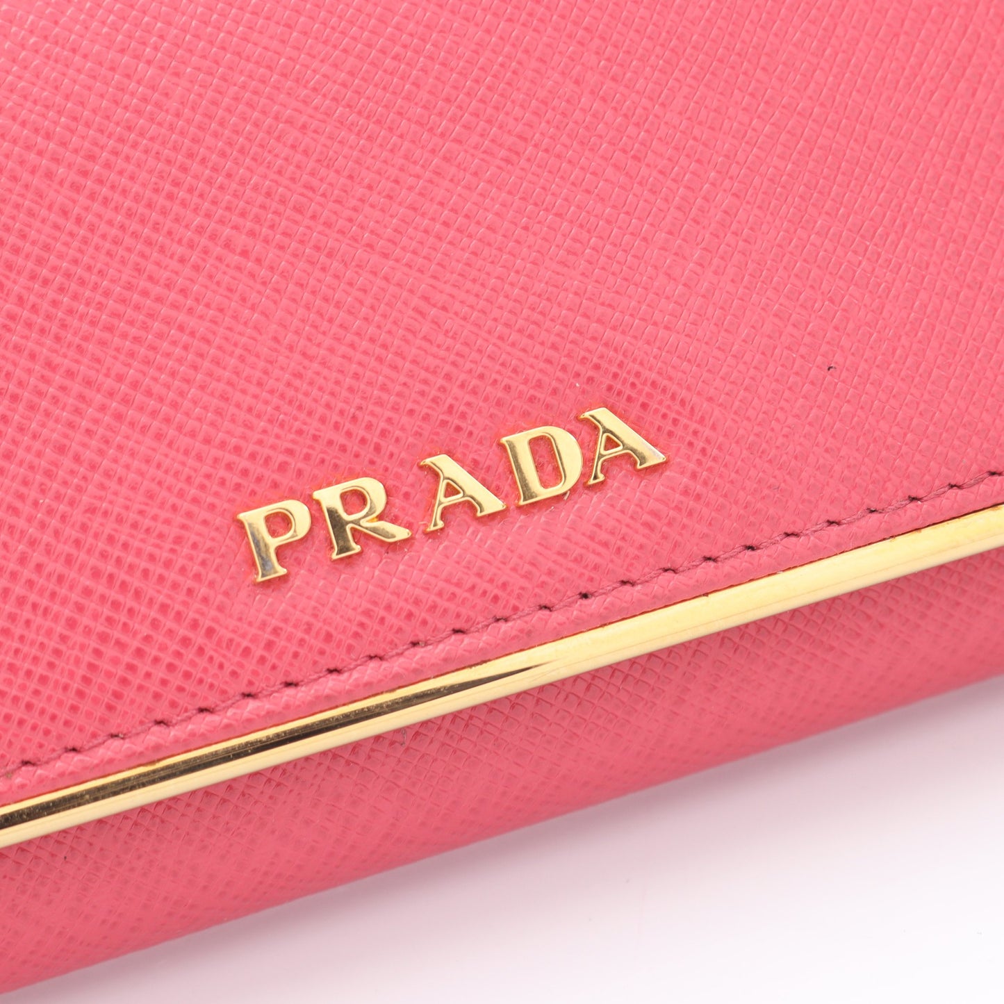 SAFFIANO METAL 二つ折り長財布 サフィアーノレザー ピンク プラダ 財布・小物 PRADA