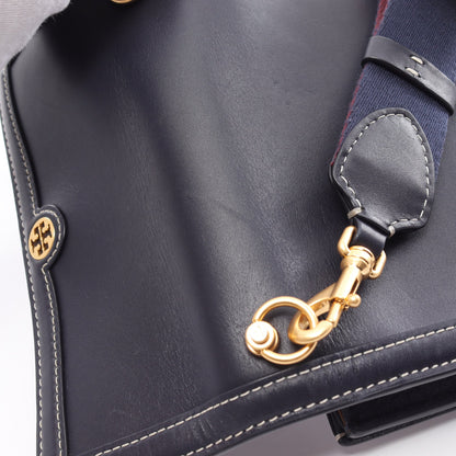 クロスボディバッグ ショルダーバッグ レザー ネイビー トリーバーチ バッグ TORY BURCH