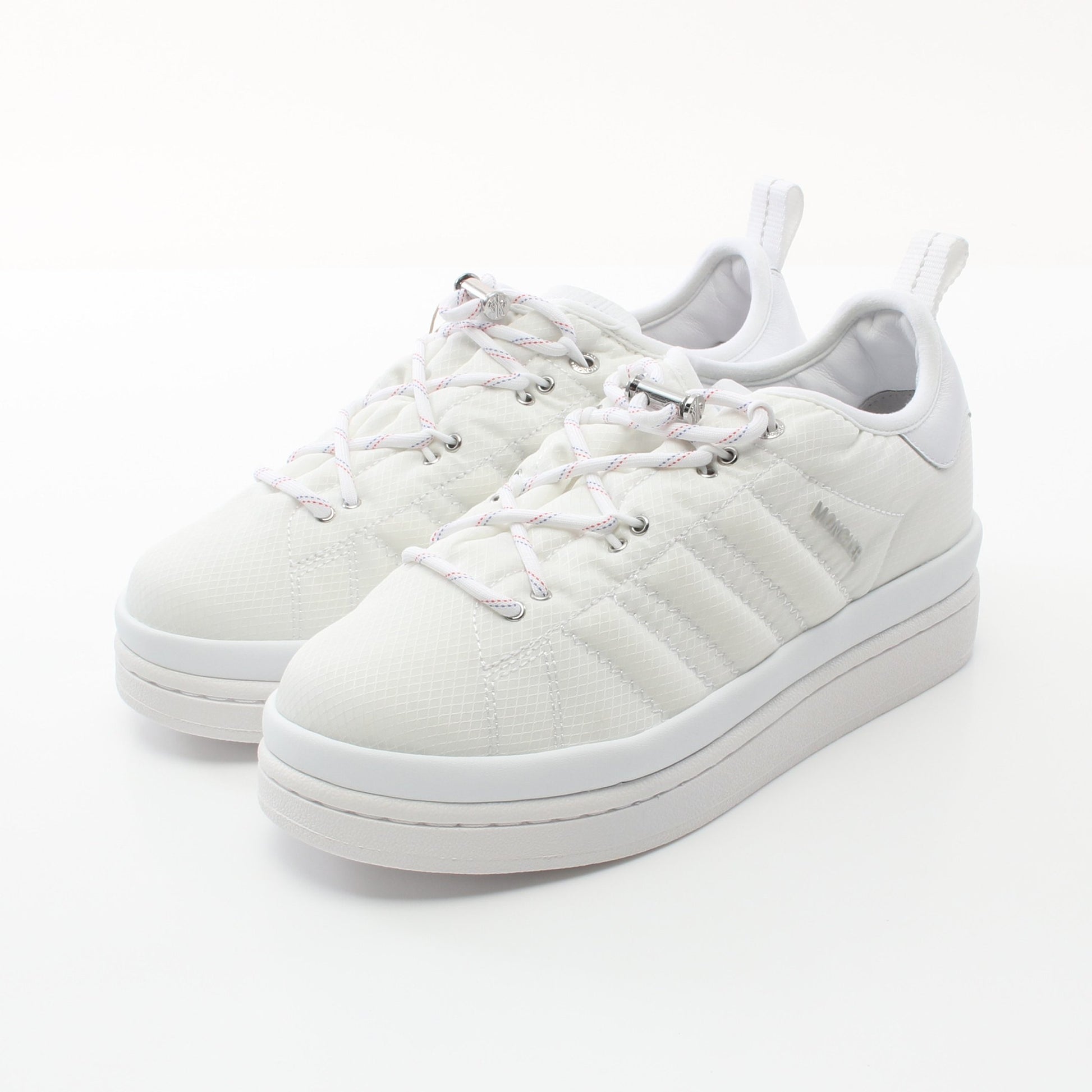 MONCLER × adidas M CAMPUS スニーカー ナイロン レザー ホワイト モンクレール シューズ MONCLER