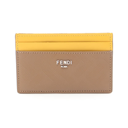 シャドー カードケース レザー ライトブラウン イエローブラウン フェンディ 財布・小物 FENDI