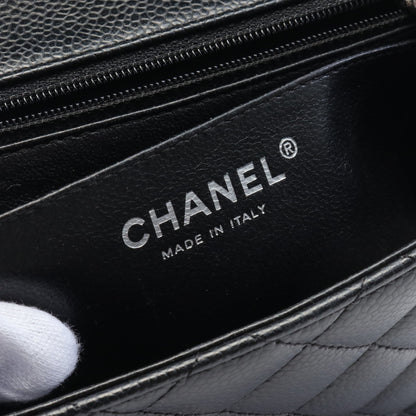 ミニマトラッセ チェーンショルダーバッグ キャビアスキン ブラック シルバー金具 シャネル バッグ CHANEL