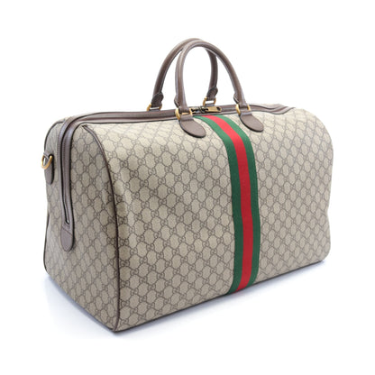 GGスプリーム シェリーライン ボストンバッグ PVC レザー ベージュ ブラウン マルチカラー 2WAY グッチ バッグ GUCCI