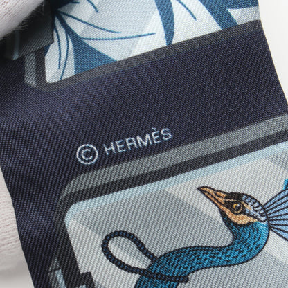 ツイリー HERMES STORY スカーフ シルク ネイビー マルチカラー エルメス