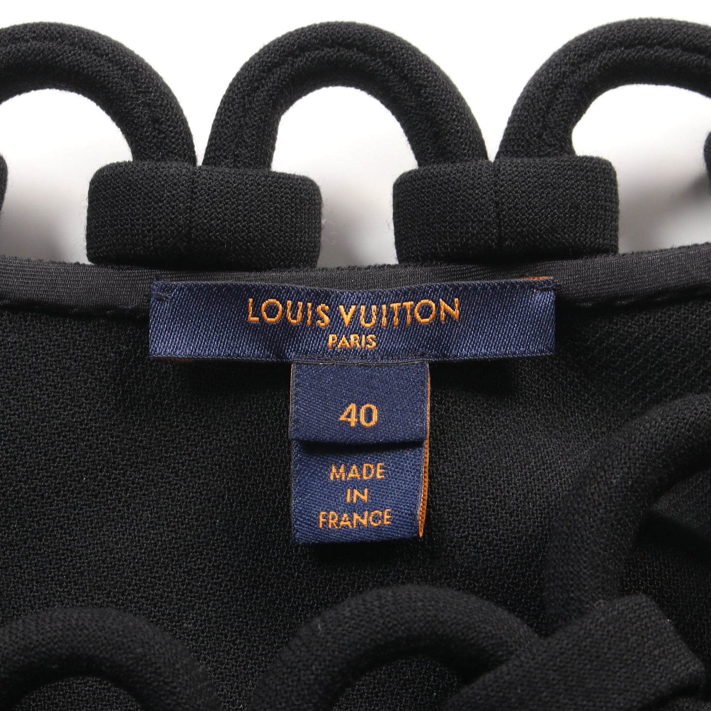 ワンピース ノースリーブ ウール シルク ブラック ルイヴィトン ワンピース LOUIS VUITTON