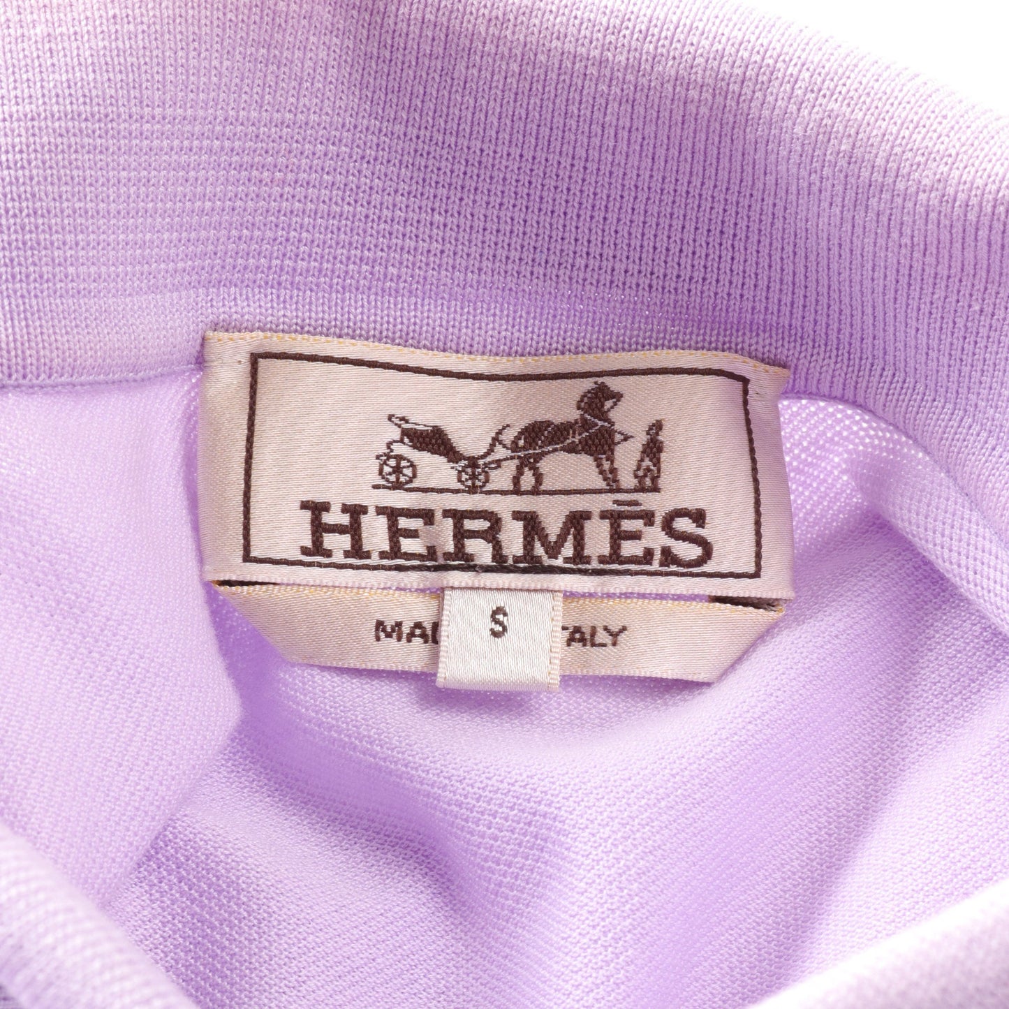 ポロシャツ コットン ライトパープル ブラック エルメス トップス HERMES