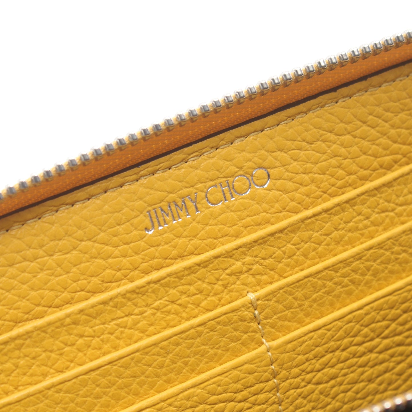 ラウンドファスナー長財布 レザー イエロー スタースタッズ ジミーチュウ 財布・小物 JIMMY CHOO