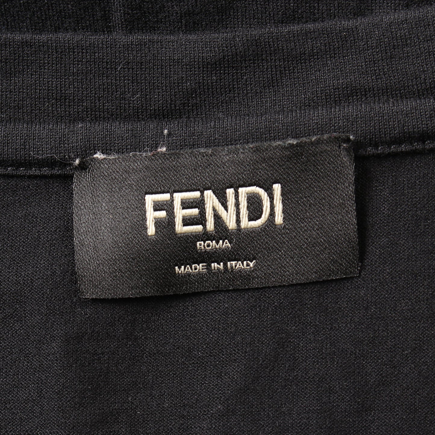 ROMA AMOR Tシャツ コットン ブラック マルチカラー フェンディ トップス FENDI