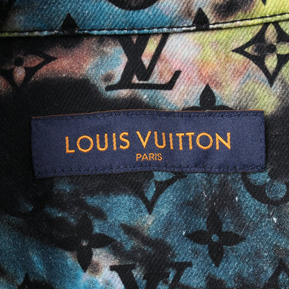 モノグラムタイダイ デニムシャツ コットン ブラック マルチカラー ルイヴィトン トップス LOUIS VUITTON