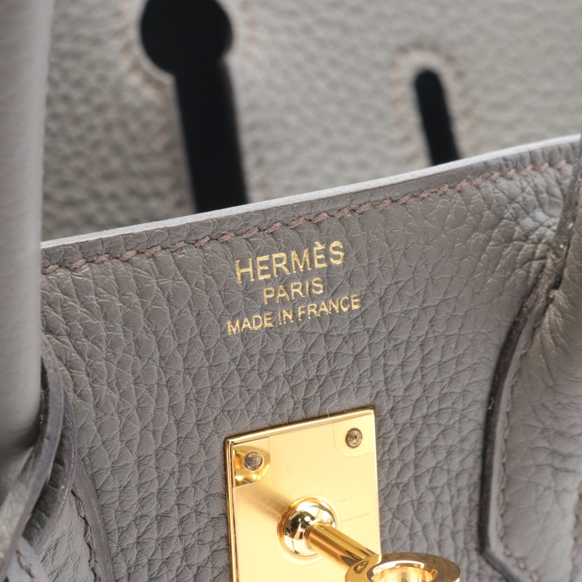 バーキン25 エタン ハンドバッグ トゴ グレー ゴールド金具 U刻印 エルメス バッグ HERMES