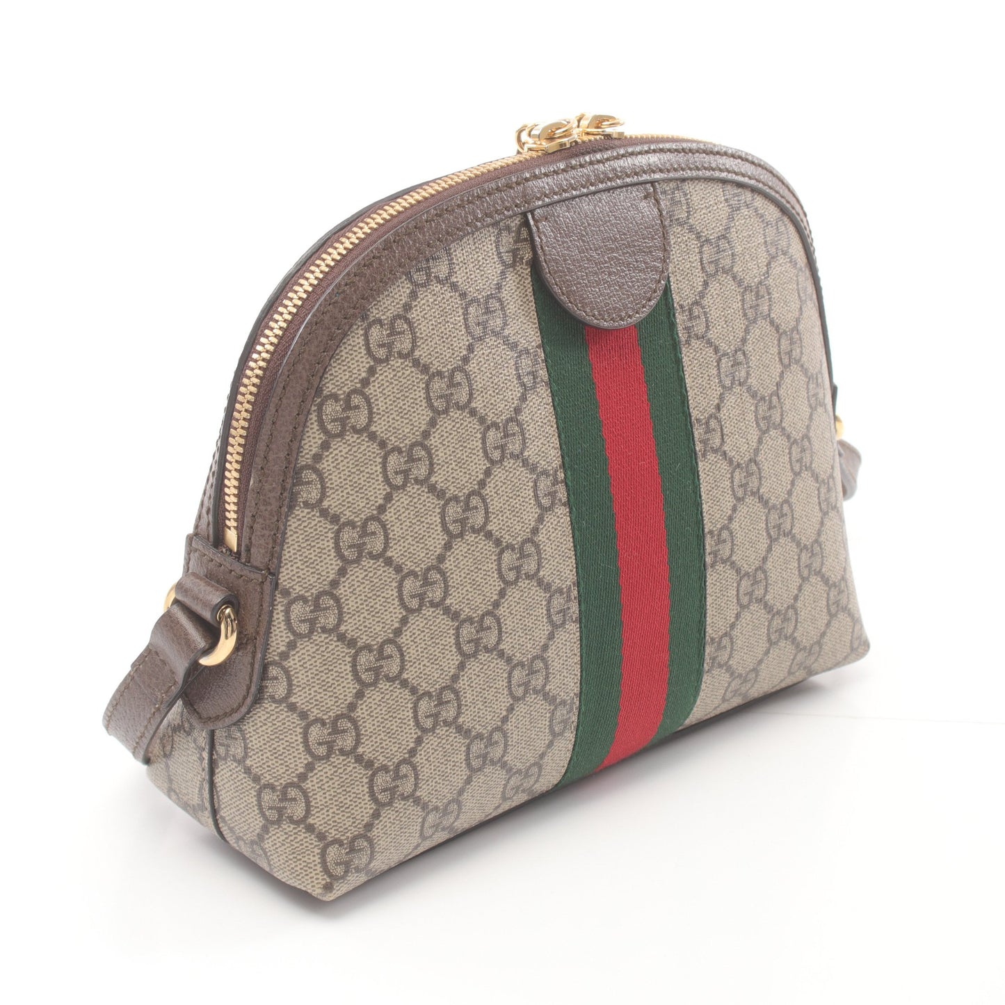 オフィディア GGスプリーム ショルダーバッグ PVC レザー ベージュ ダークブラウン マルチカラー グッチ バッグ GUCCI