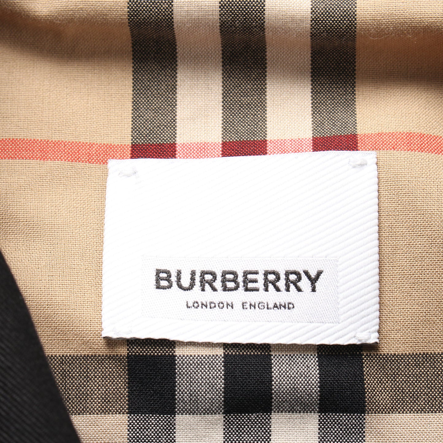 ステンカラーコート ロゴプリント コットン ブラック バーバリー アウター BURBERRY