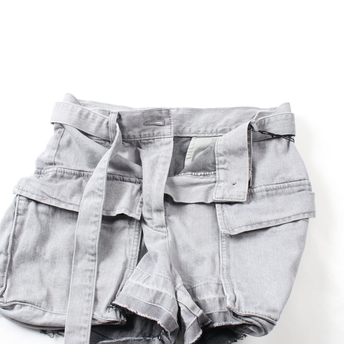 ショート カーゴパンツ コットン ライトグレー カットオフ サカイ ボトムス Sacai