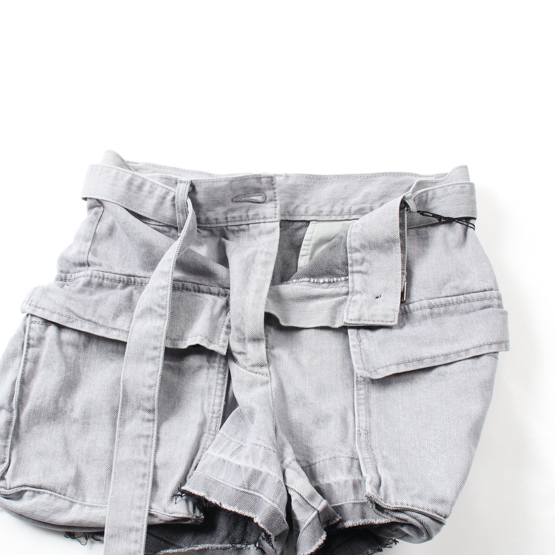 ショート カーゴパンツ コットン ライトグレー カットオフ サカイ ボトムス Sacai