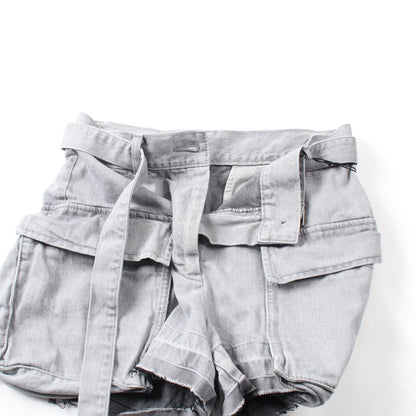 ショート カーゴパンツ コットン ライトグレー カットオフ サカイ ボトムス Sacai