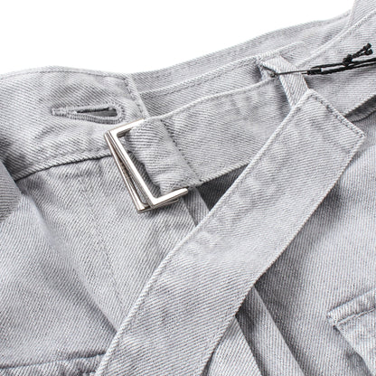 ショート カーゴパンツ コットン ライトグレー カットオフ サカイ ボトムス Sacai