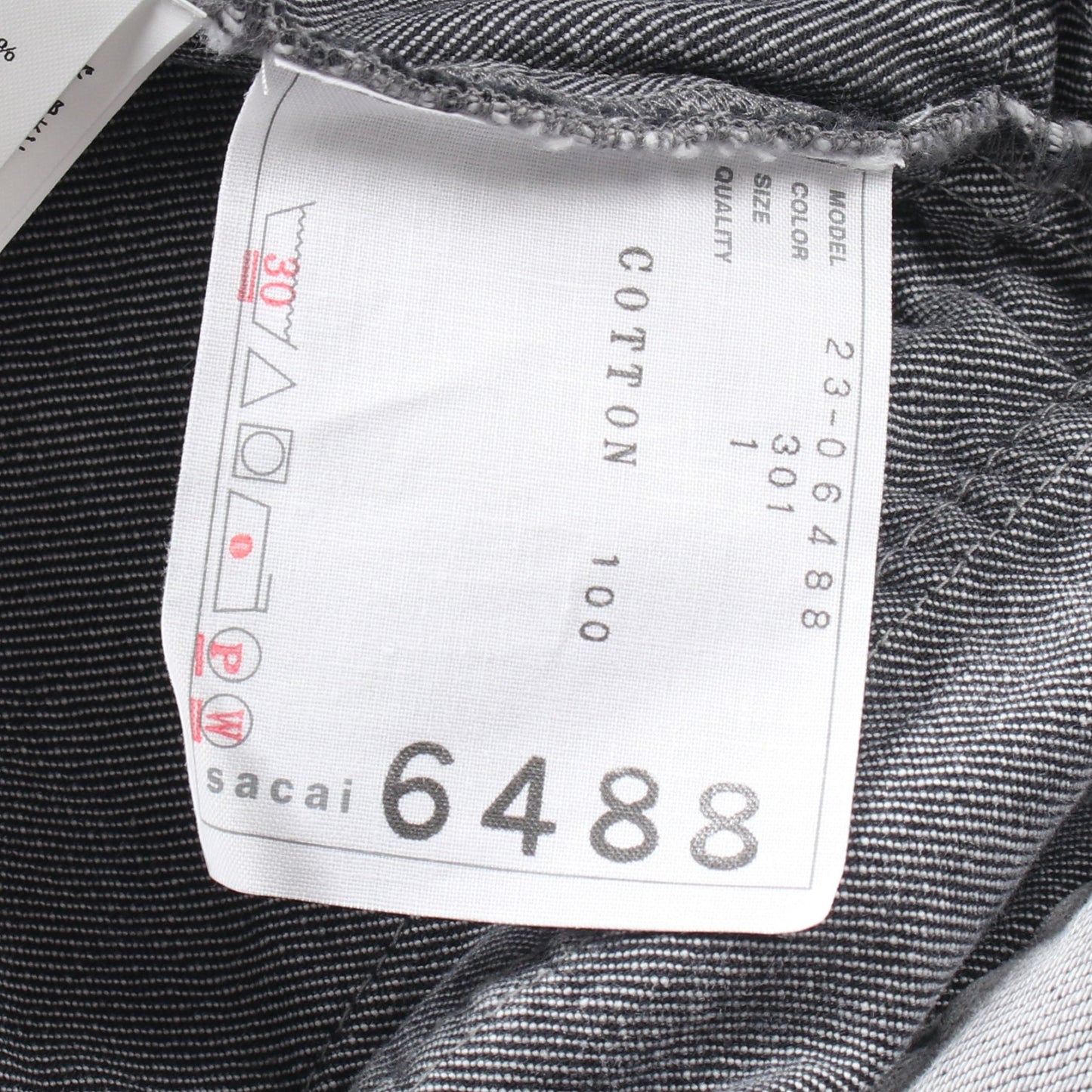 ショート カーゴパンツ コットン ライトグレー カットオフ サカイ ボトムス Sacai
