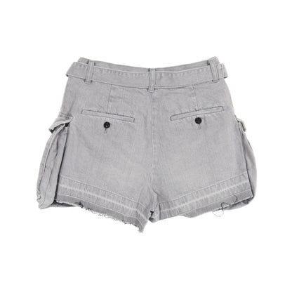 ショート カーゴパンツ コットン ライトグレー カットオフ サカイ ボトムス Sacai