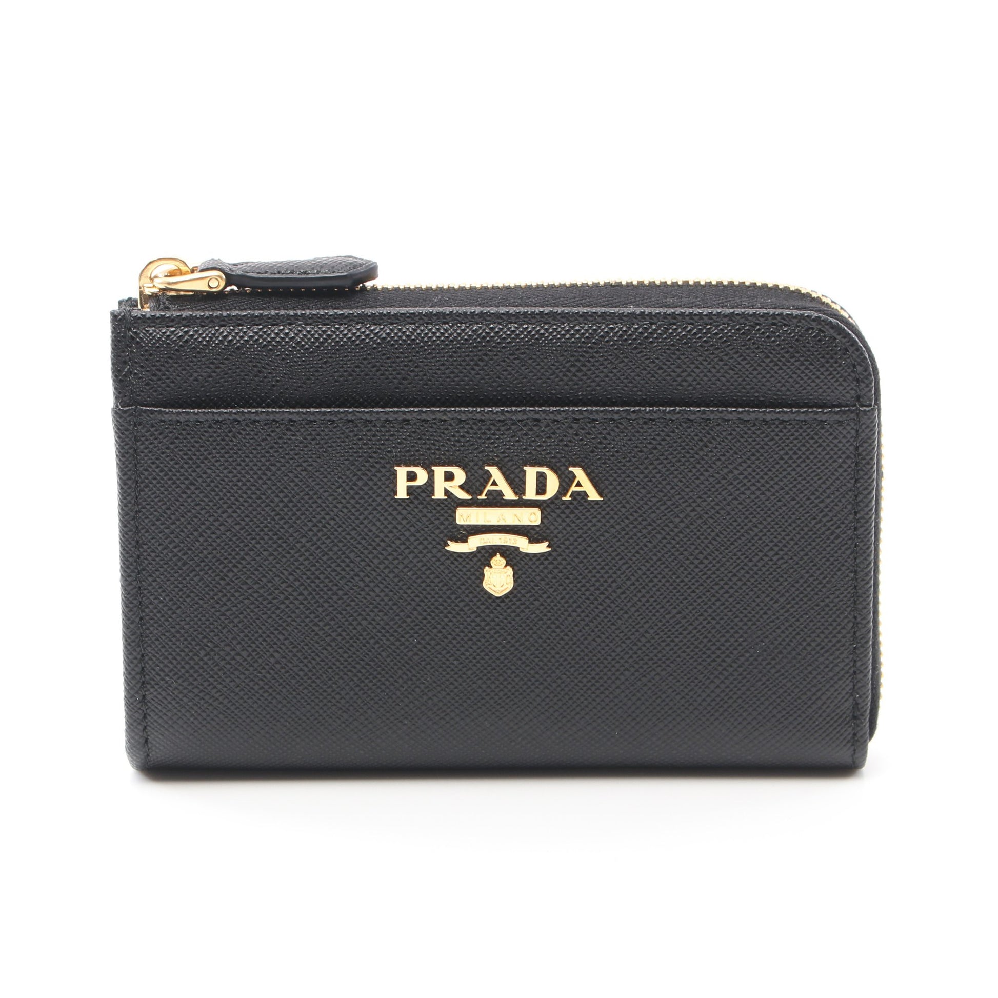 コインケース サフィアーノレザー ブラック キーリング付き プラダ 財布・小物 PRADA