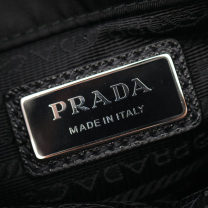 Re-Nylon ショルダーバッグ ナイロン サフィアーノレザー ブラック プラダ バッグ PRADA