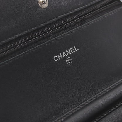 ココマーク チェーンウォレット キャビアスキン ブラック シルバー金具 シャネル バッグ CHANEL