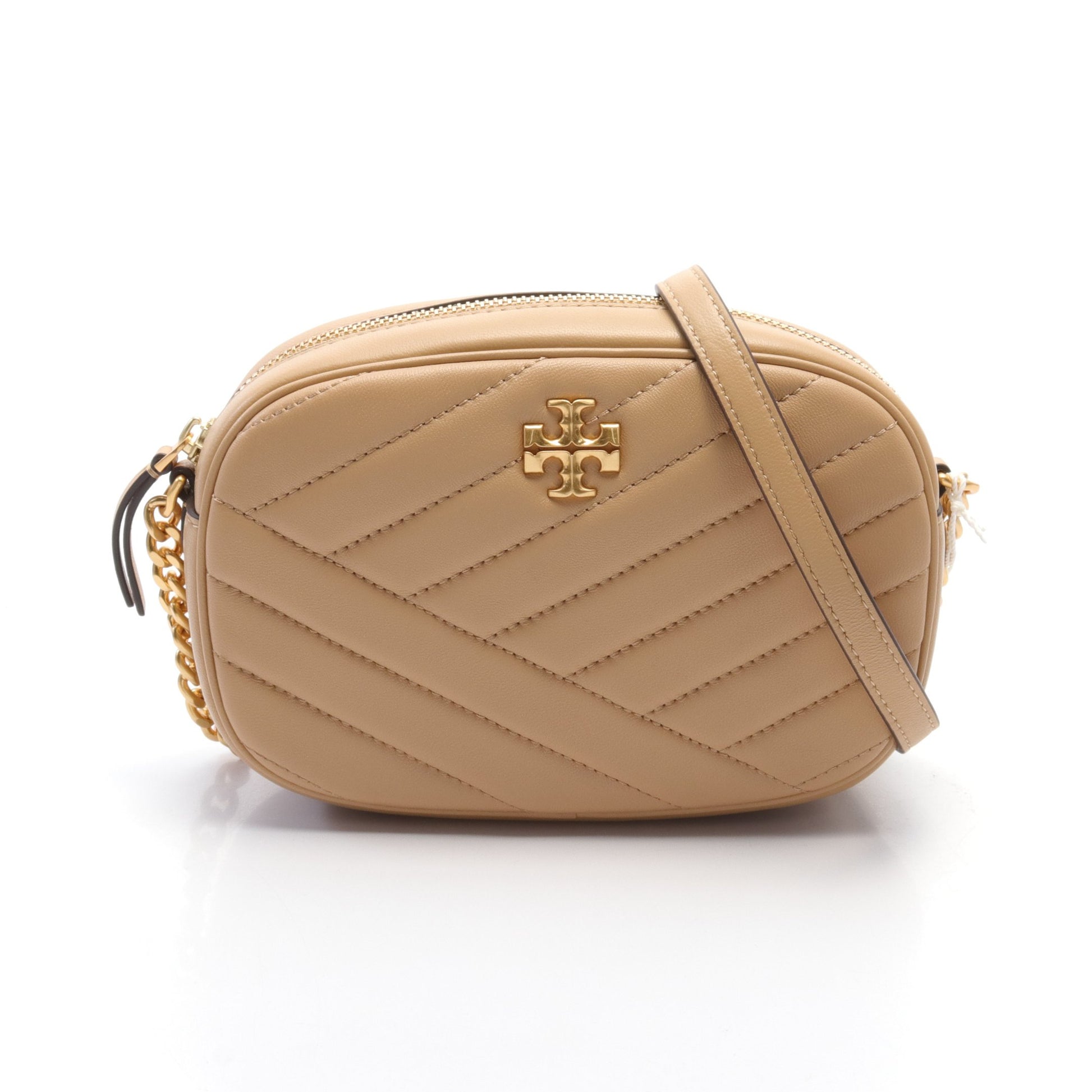 Kira チェーンショルダーバッグ レザー ベージュ トリーバーチ バッグ TORY BURCH