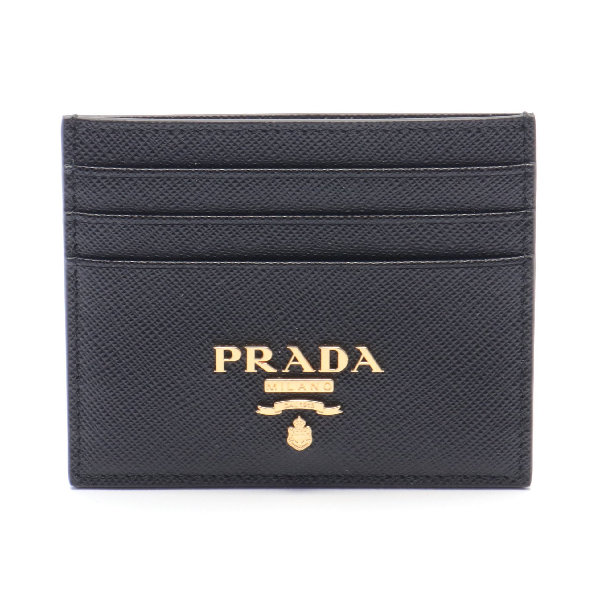 SAFFIANO PRINT カードケース サフィアーノレザー ブラック プラダ 財布・小物 PRADA