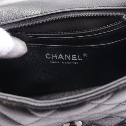 ミニマトラッセ チェーンショルダーバッグ キャビアスキン ブラック シルバー金具 シャネル バッグ CHANEL