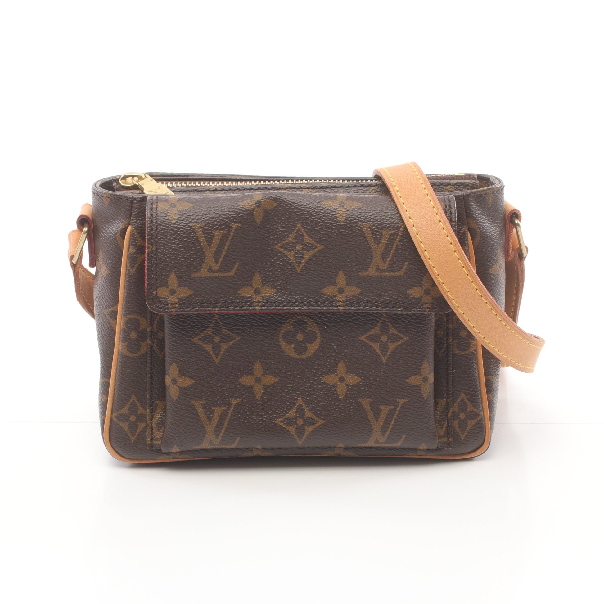 ヴィバシテPM モノグラム ショルダーバッグ PVC レザー ブラウン ルイヴィトン バッグ LOUIS VUITTON