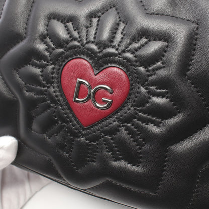 LOVE チェーンショルダーバッグ レザー ブラック ディーアンドジー バッグ D&G