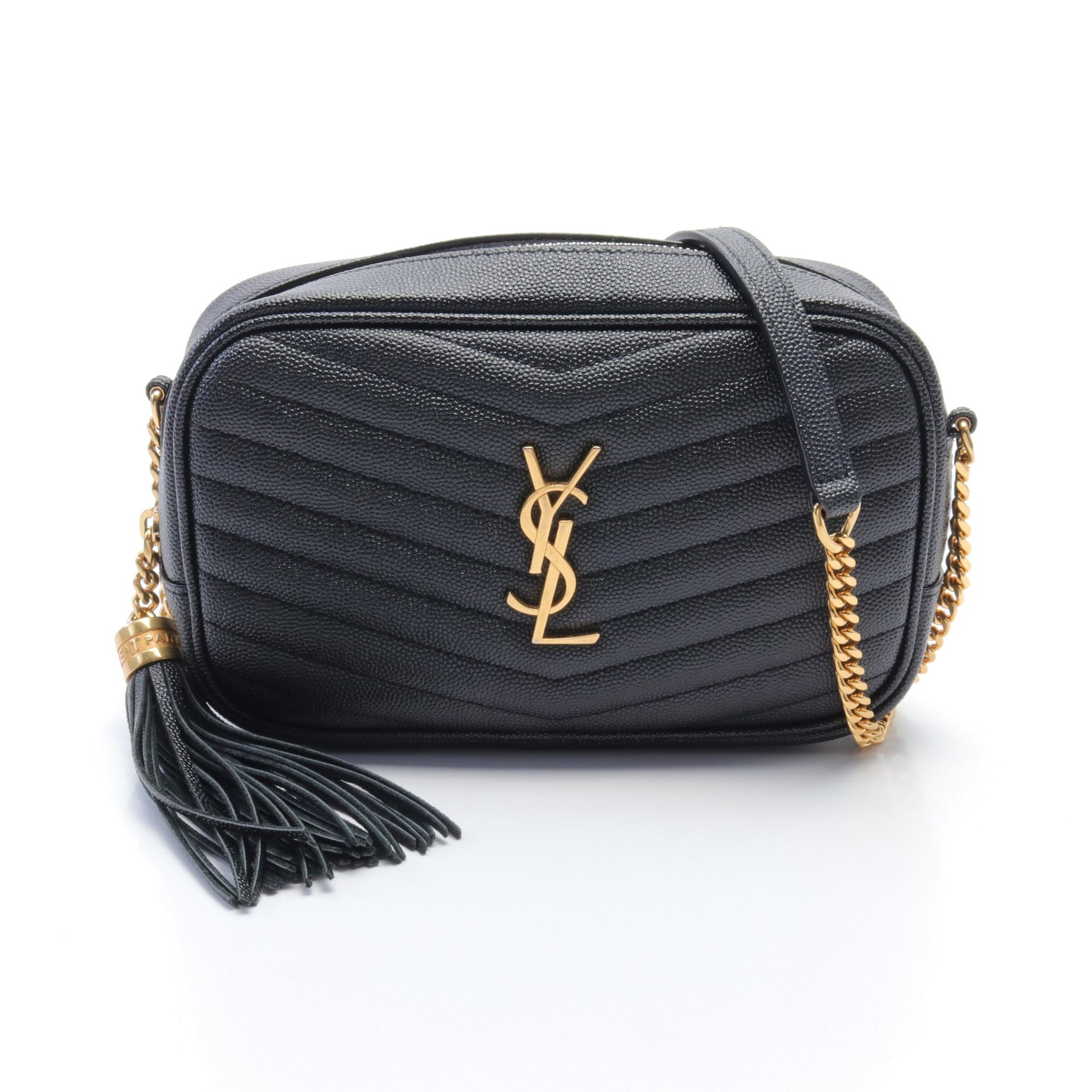 Lou mini ルー ミニ チェーンショルダーバッグ レザー ブラック サンローラン バッグ Saint Laurent