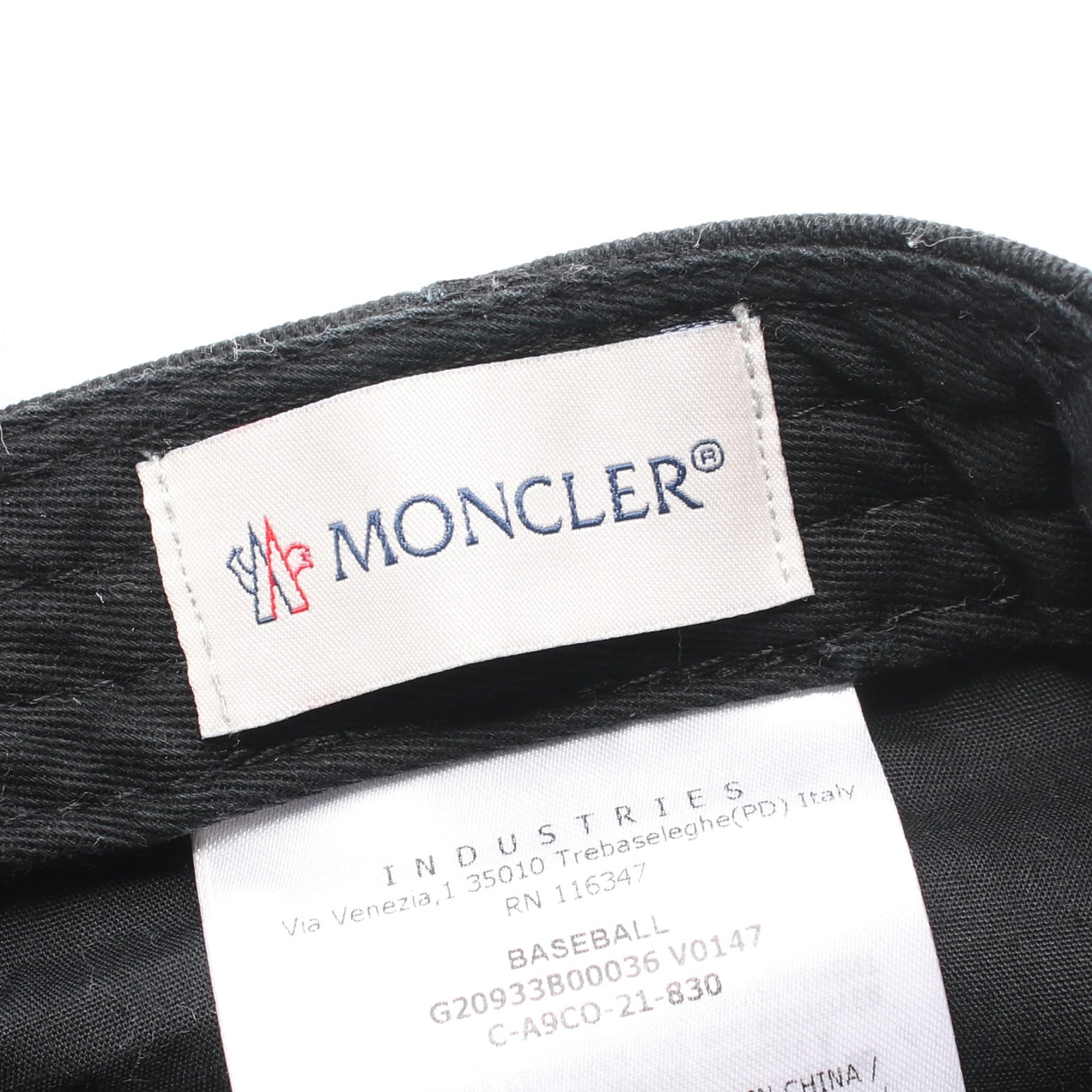 ベースボール キャップ コットン ブラック モンクレール 財布・小物 MONCLER