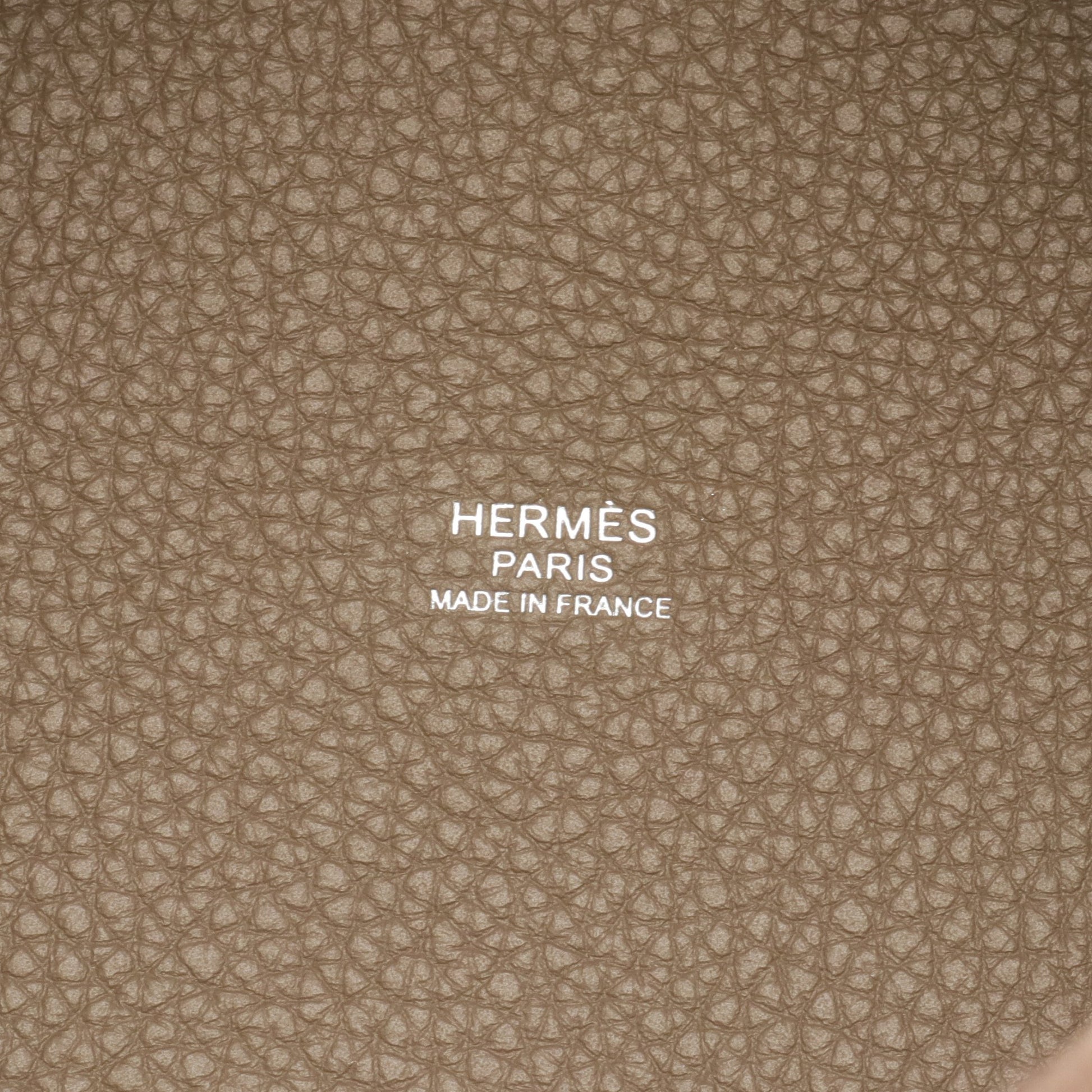 ピコタンロックPM エトゥープ ハンドバッグ トリヨンクレマンス グレーブラウン シルバー金具 W刻印 エルメス バッグ HERMES