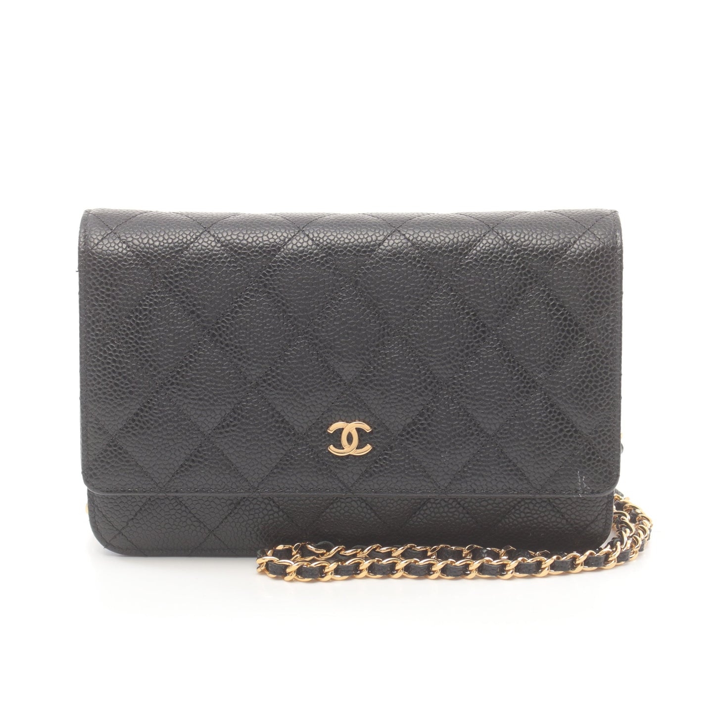 マトラッセ チェーンウォレット キャビアスキン ブラック ゴールド金具 シャネル バッグ CHANEL