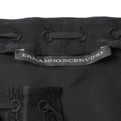 ブラウス レース シルク ブラック エルマンノシェルヴィーノ トップス ERMANNO SCERVINO