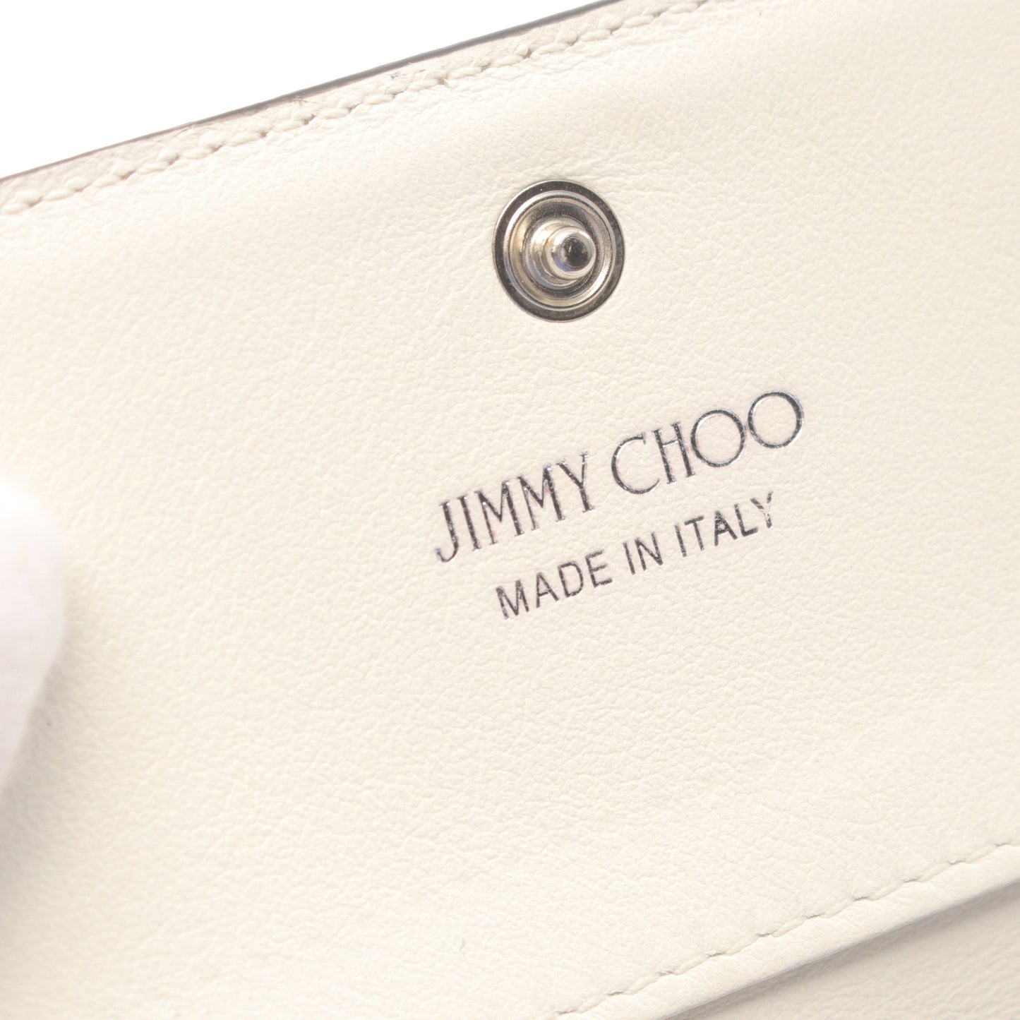 NELLO カードケース 名刺入れ エナメルレザー ホワイト ジミーチュウ 財布・小物 JIMMY CHOO