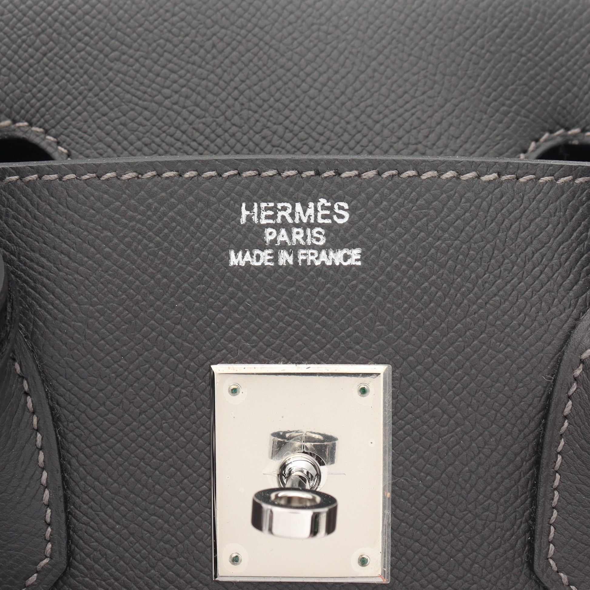 バーキン35 グラファイト ハンドバッグ ヴォーエプソン グレー シルバー金具 □L刻印 エルメス バッグ HERMES