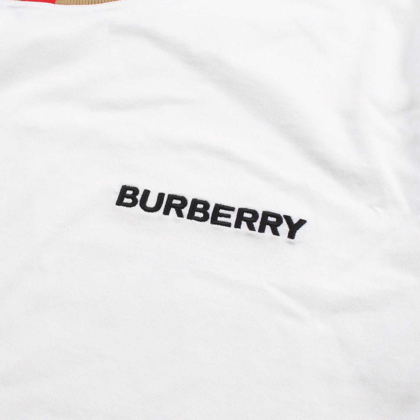 Tシャツ カットソー 長袖 ロゴ刺繍 コットン ホワイト バーバリー トップス BURBERRY