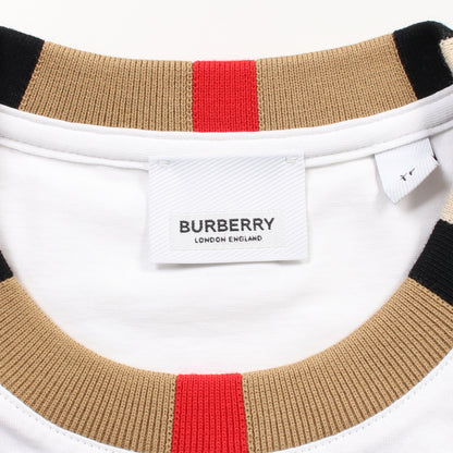 Tシャツ カットソー 長袖 ロゴ刺繍 コットン ホワイト バーバリー トップス BURBERRY